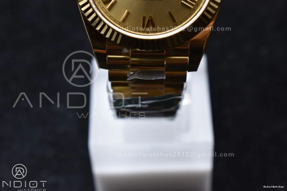 YG Bracelet 658 1:1 40 Weight) Edition Gold Dial Day VR3255 Date Best ARF (Gain Stretchable President 228238 On Roman 0523